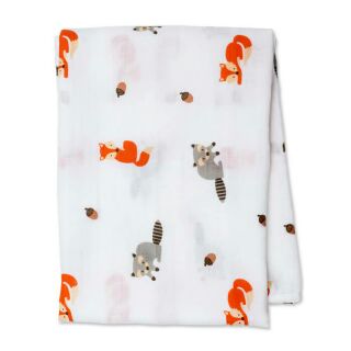 Lulujo ผ้าอ้อมมัสลินคอตตอน Cotton Muslin Swaddle - Forest Friends