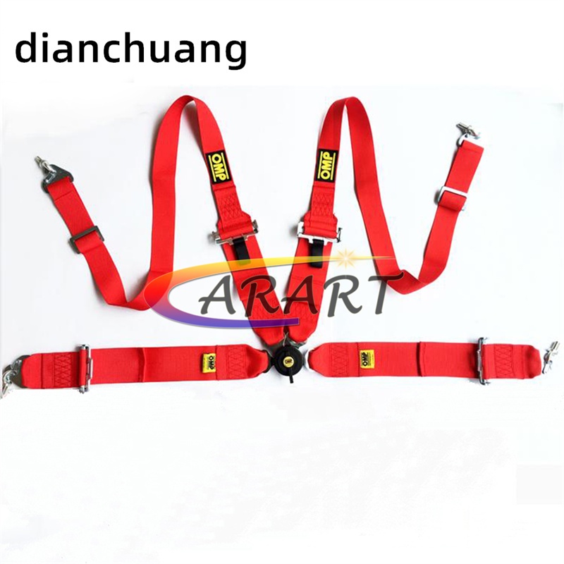 สายเข็มขัดนิรภัย-4-จุด-กว้าง-3-นิ้ว-สีดํา-น้ําเงิน-แดง-3-สี-สําหรับแข่งรถ