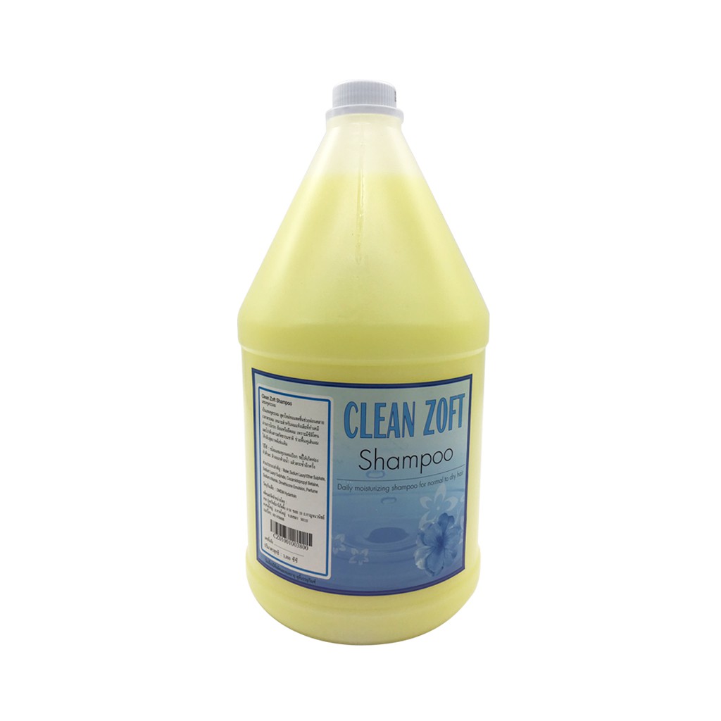 แชมพู-clean-zoft-3800-ml-1-แกลลอน-สำหรับโรงแรม-รีสอร์ท-สปา-และห้องพักในอพาร์ทเม้น