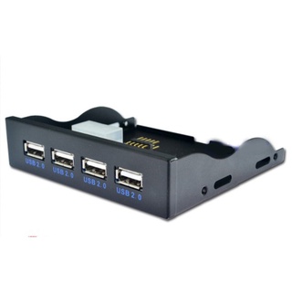 USB 2.0 HUB เพิ่ม Port USB แผงด้านหน้าเคส เพิ่ม Port Usb HUB 9PIN เป็น USB2.0 4 Port 3.5 นิ้ว ส่งเร็ว ประกัน CPU2DAY