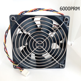 พัดลม ASIC miner S9/L3+/D3/E9/T9/S7 ขนาด 12 ซม. 2.7a 6000rpm พร้อมตาข่ายกันรอย