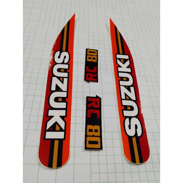 สติ๊กเกอร์ Striping สีดํา สติ๊กเกอร์ Suzuki rc 80 rc80 | Shopee Thailand