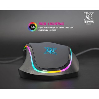 ภาพขนาดย่อของภาพหน้าปกสินค้าNubwo X7S Gaming Mouse เมาส์เกมมิ่ง เมาส์มาโคร สีดำ มีไฟ RGB ปรับ DPI ได้ จากร้าน nubwo_officialshop บน Shopee