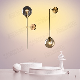 โคมไฟระย้า LED E14 แขวนโคมไฟ 15 ซม. แก้วกลมติดตั้งสำหรับห้องนั่งเล่นในบ้านห้องนอน
