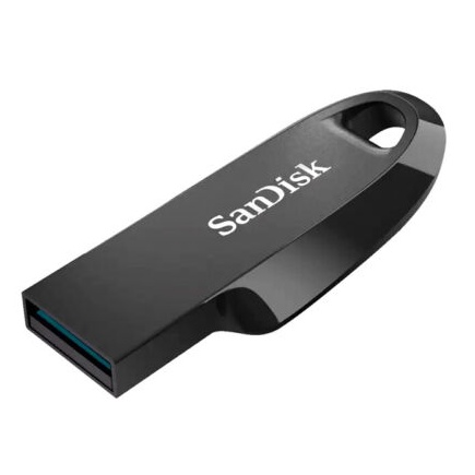ภาพหน้าปกสินค้าSanDisk Ultra Curve USB 3.2 Gen 1 Flash Drive, CZ550 64GB, USB3.0, Black, compact design, 5Y MS2-000948 แฟลชไดรฟ์