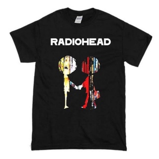 เสื้อยืดโอเวอร์ไซส์เสื้อยืด พิมพ์ลายวง RADIOHEAD The Best Of Merchandise Band RADIOHEAD สีดํา สําหรับผู้ชายS-4XL
