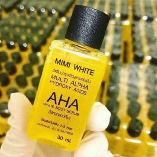 MIMI WHITE AHA เซรั่ม บำรุงผิวสูตรเข้มข้น เร่งผิวขาว 30ml. (5 ขวด)