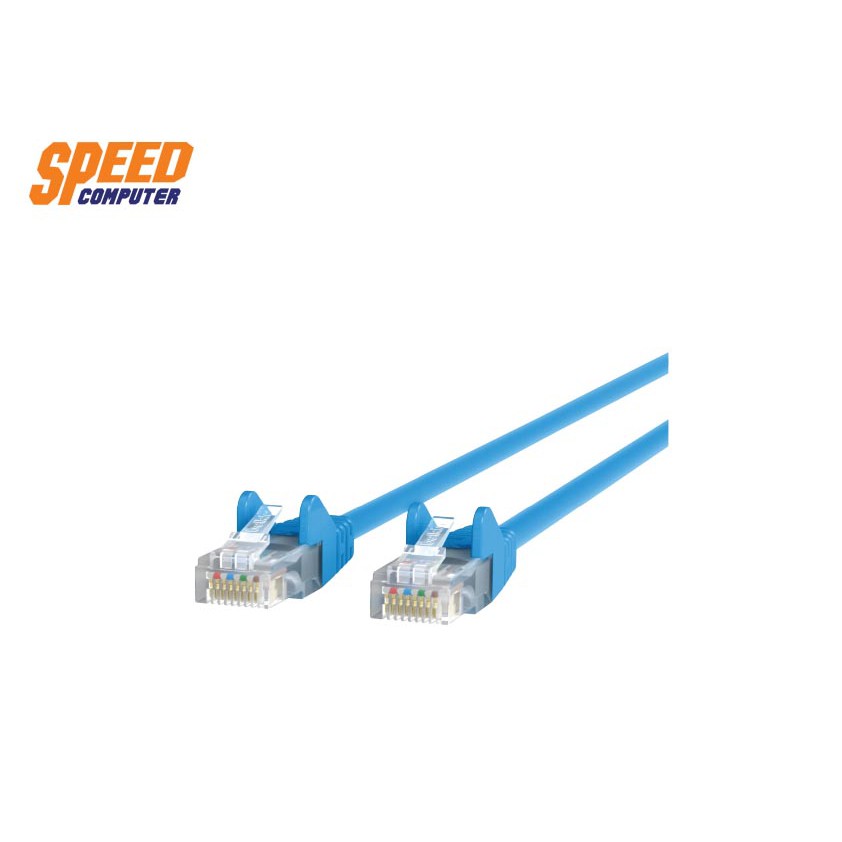 LAN CABLE (สายแลน) BELKIN CAT 6 RJ-45 BLUE 5M By Speedcom | Shopee Thailand