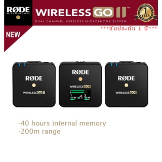 สินค้า Rode Wireless GO II 2-Person Wireless Microphone SystemRecorder (ประกันศูนย์ 1 ปี)