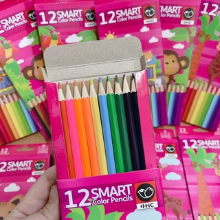 ดินสอสี 12 สี Smart color pencils แบบยาว