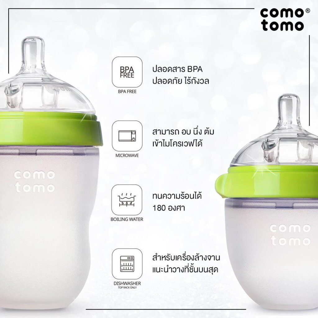 ภาพหน้าปกสินค้าUSA  แท้ 100% COMOTOMO ขวดนมเสมือนเต้านมแม่ ขนาด 5oz/8oz สินค้าแท้จาก USA จากร้าน mommyloft บน Shopee