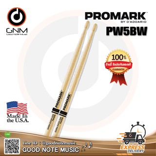 ไม้กลอง Promark รุ่น PW5BW Oak Wood Tip 5B **Made in USA** รับประกันของแท้ 100%