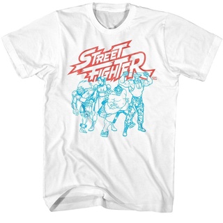 เสื้อยืดผ้าฝ้ายพิมพ์ลาย เสื้อยืด พิมพ์ลาย Street Fighter Sf2 Fighters Group เข้ากับทุกการแต่งกาย สําหรับผู้ใหญ่