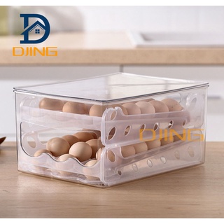 Djing ที่วางไข่ 36ฟอง รุ่นใหม่2564 เก็บไข่ได้ทุกขนาด หยิบไข่ง่าย ที่เก็บไข่ กล่องเก็บไข่ ถาดวางไข่ กล่องเก็บไข่ในตู้เย็น