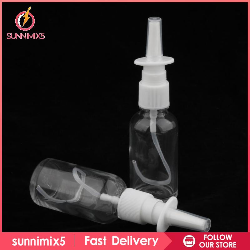 10ml Amber Glass Nasal Spray Bottle With White Plastic Nasal Spray