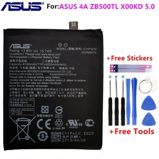 Original ASUS แบตเตอรี่สำหรับ Asus ZenFone 4 MAX PEG Asus 4A ZB500TL X00KD 5.0 " ZB550TL,X00KD C11P1610 4100mAh