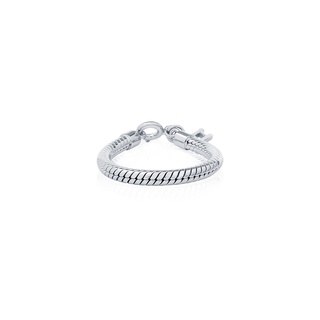 ake ake Prayer Silver Chain Ring แหวนเงินแท้ 925 ขัดเงาลงดำขับลาย สำหรับใส่กับประคำเงิน 925 แกะลายมือยุคกลางแสนปราณีต