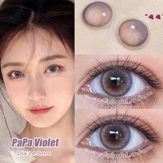 【COD &amp; พร้อมส่ง &amp; ให้ของขวัญ】คอนแทคเลนส์ สีน้ําตาล สไตล์เกาหลี 1 ปี 14.00~14.2 มม. 2 ชิ้น