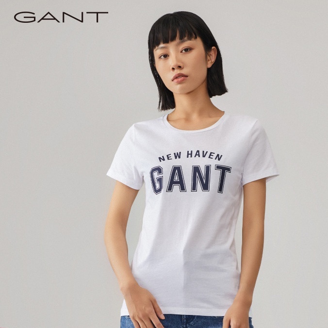 แฟชั่น-gant-gantt-เสื้อยืดแขนสั้นลําลอง-พิมพ์ลายตัวอักษร-ระบายอากาศ-สวมใส่สบาย-แฟชั่นฤดูร้อน-สําหรับสตรี-4203443