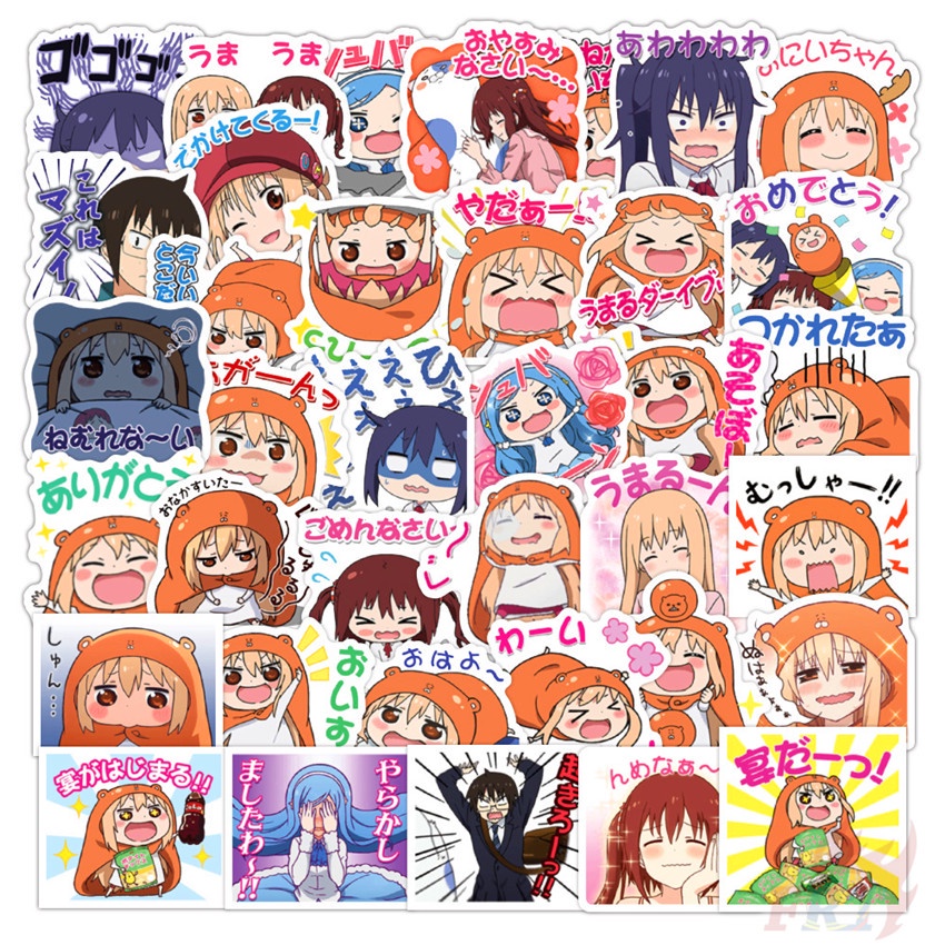 himouto-umaru-chan-สติ๊กเกอร์-anime-doma-umaru-diy-fashion-waterproof-mixed-doodle-decals-สติ๊กเกอร์