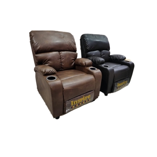โปรโมชั่น : ลดอีก500-โค้ด4W9XLD Recliner Relax หุ้มหนังสังเคราะห์เกรดA พร้อมที่วางแก้วอย่างดี มี2สี