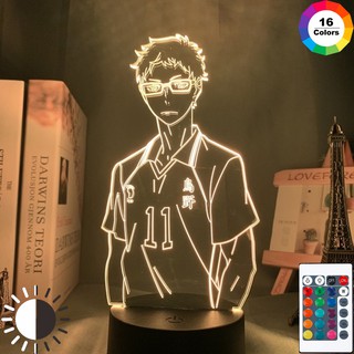 Kei Tsukishima 3 D โคมไฟ Led ลายการ์ตูนอนิเมะ Haikyuu Manga