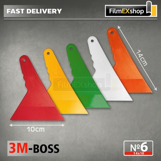 ภาพหน้าปกสินค้าเกียงรีดฟิล์ม เครื่องมือช่างฟิล์ม 3M BOSS 14х10cm (№6) Heat Resist Plastic Squeegee Window Tint Tool ที่เกี่ยวข้อง