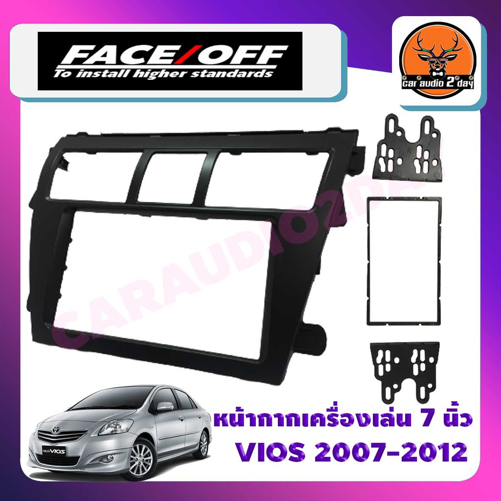 หน้ากากจอแอนดรอย7นิ้ว2din-toyota-vios-2007-2008-2009-2010-2011-2012-2013สีดำด้าน-หน้ากากวิทยุ-2din-vios-หน้ากากวีออส