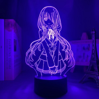 Led Light Anime Date A Live Kurumi Tokisaki for Kids Bedroom Decor Night Light Brithday Gift Room Desk 3d Lamp Date A Live Manga