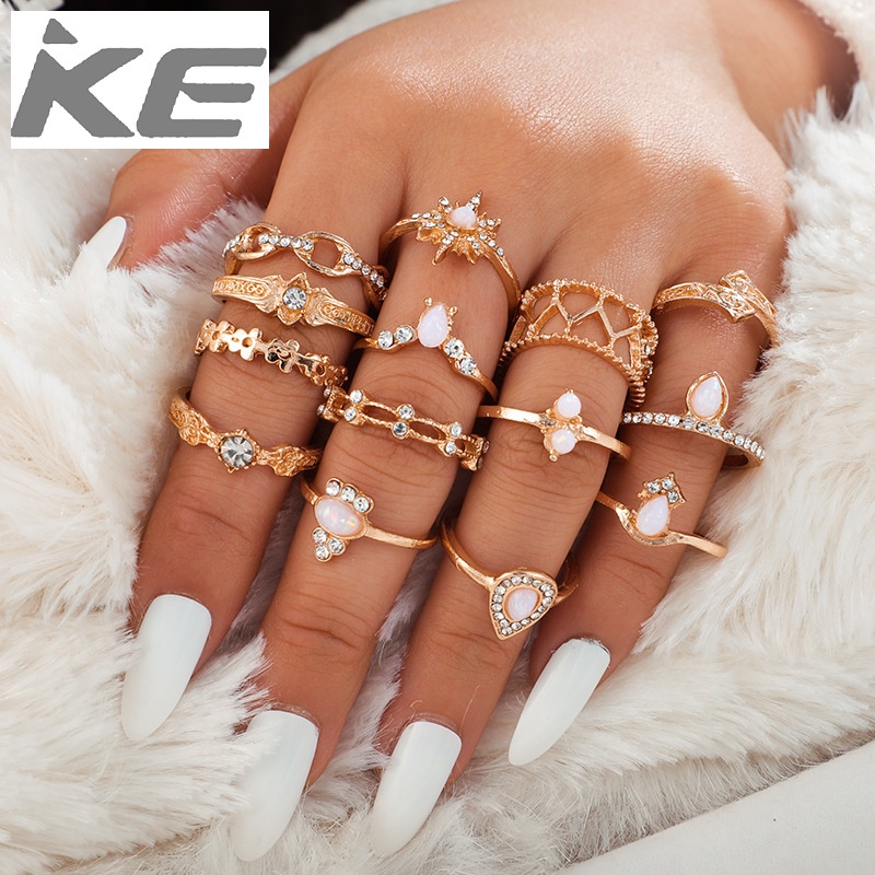 diamond-ring-14-piece-set-ring-bracelet-hexagram-ring-drop-ring-for-girls-for-women-low-price