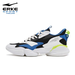 Erke Ray Trendy สี Cream White Royal Blue รองเท้าผ้าใบ สำหรับผู้ชาย