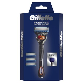 สินค้า [แพ็คสุดคุ้ม] Gillette ยิลเลตต์ โปรไกลด์ ด้ามมีดโกน 1 ด้าม และใบมีดโกน 4 ชิ้น แถมฟรีฝาจัดเก็บ