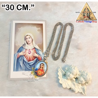 สร้อย สแตนเลส ดวงหฤทัยนิรมลพระแม่มารีย์ The Immaculate Heart of Maryสร้อยพระแม่มารีย์  Mary Necklace Catholic คาทอลิก