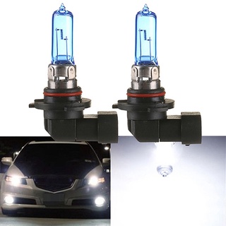 100W 12V 9005/Hb3 6000K หลอดไฟซีนอนไฟฮาโลเจนไฟหน้าโคมไฟแสงสีขาว 2 ชิ้น