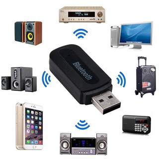 ภาพขนาดย่อของสินค้าบลูทูธมิวสิค BT-163 USB Bluetooth Audio Music Wireless Receiver Adapter 3.5mm Stereo Audio