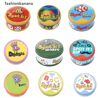 [fashionbanana] Dobble Spot It card Game ของเล่นการ์ดเกมกระดานเหล็ก สไตล์ฮิปฮอป เวอร์ชั่นภาษาอังกฤษ