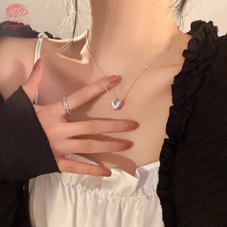 ใหม่ สร้อยคอ จี้รูปหัวใจ ประดับเพชร เครื่องประดับ แฟชั่นสําหรับผู้หญิง 2022