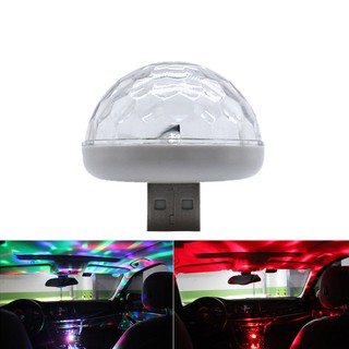 รถยนต์หลอดไฟ LED USB แสงบรรยากาศ DJ RGB Music Disco 12V