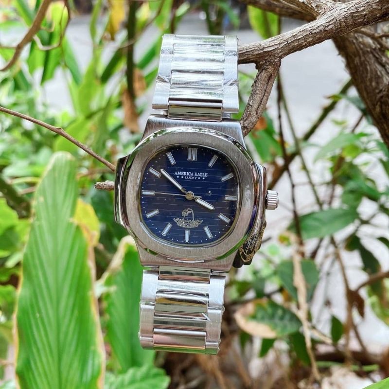 นาฬิกา-นาฬิกา-casio-eg-3305-นาฬิกาข้อมือผู้ชาย-america-eagle-นาฬิกาแท้กันน้ำ-ทรงปาเต๊ะ-ขอบเรียบขัดทราย