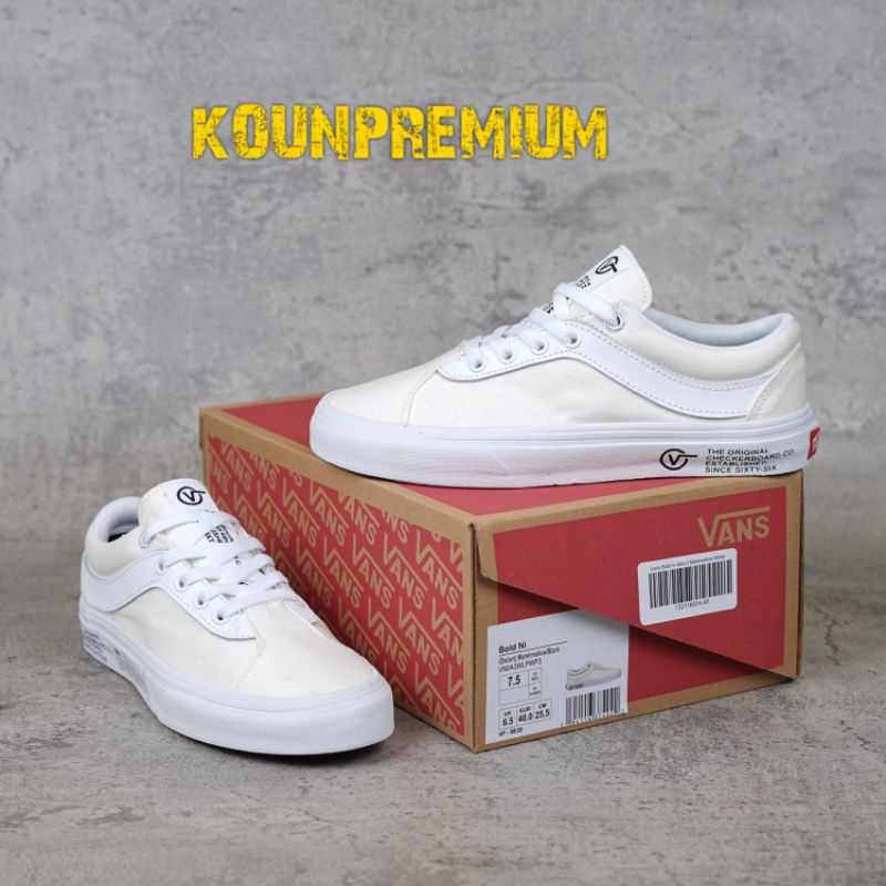 Vans BOLD NI DISTOR WHITE MARSMALLOW BLACK PREMIUM | Shopee Thailand