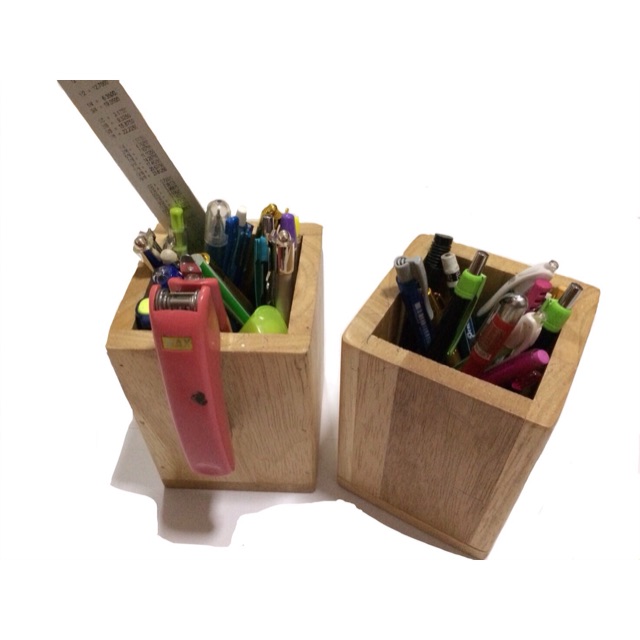 ภาพหน้าปกสินค้ากล่องไม้ กล่องใส่ดินสอ กล่องอเนกประสงค์ กล่องไม้ยาง
