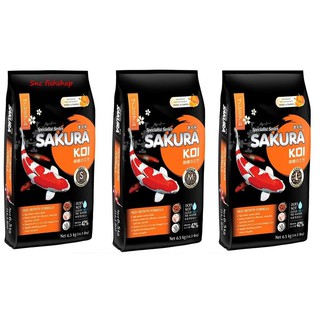 อาหารปลาคาร์พ SAKURA KOI High Growth Formula 6.5 kg. สูตรเร่งโต เสริมโครงสร้างสมส่วน