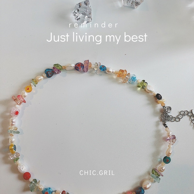 chic-lucky-stone-collection-สร้อยคอหินมุกน้ำจืด-อะไหล่สแตนเลสไม่ลอกไม่ดำ