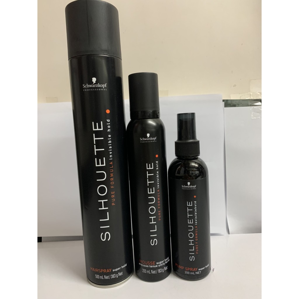 ภาพหน้าปกสินค้าSchwarzkopf Silhouette Pure Formular Invisible hold สเปรย์ฝุ่น สเปรย์น้ำ มูส จัดแต่งทรงผม สร้างความเงางาม