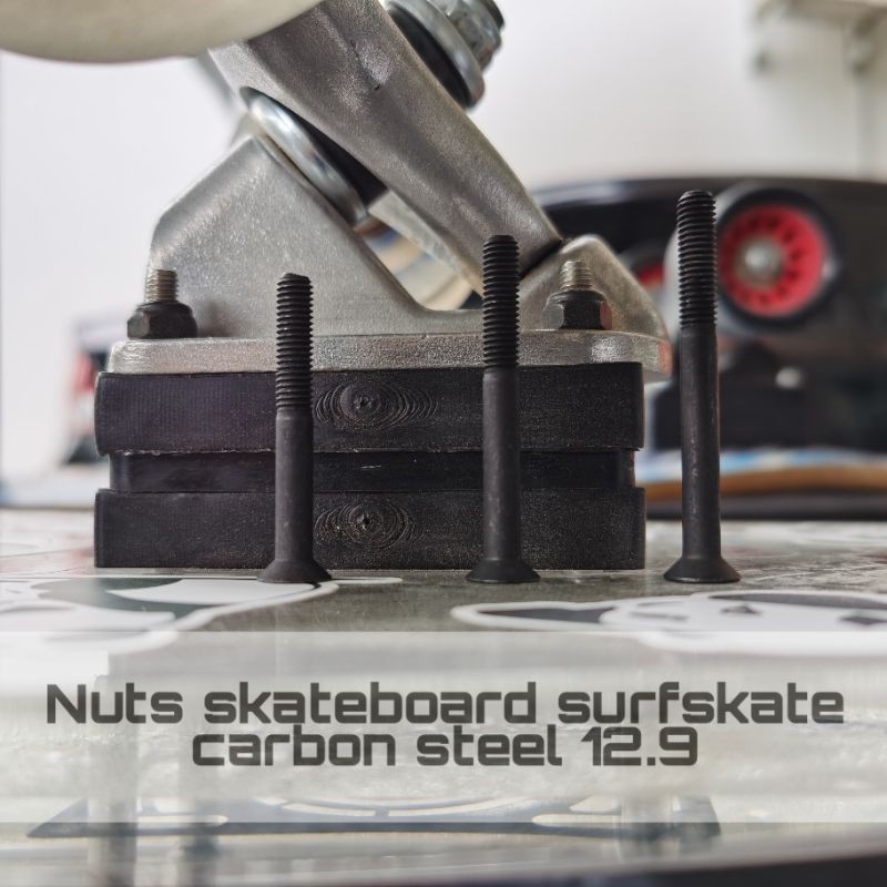 ราคาและรีวิว+B+น็อตทรัค​ 35-40-45-50-55-60​ mm​ surfskate​ มาตราฐาน เยอรมันDIN7991​ยึดทรัคสเก็ตบอร์ดยาว skateboard truck nut
