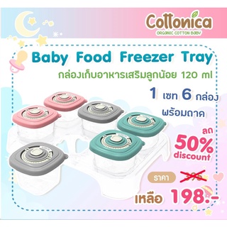 Baby Food freezer Tray กล่องเก็บอาหารเสริมลูกน้อย มีวันที่ กล่องเก็บอาหารเด็ก ถ้วยเก็บอาหารเด็ก  ปลอดสาร BPA(I4038)