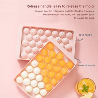 Ice Cube Tray Freezer 33 Cavity Ball Making Molds Wine Draining Hole Icing Maker Summer Washable Mould for ELEN