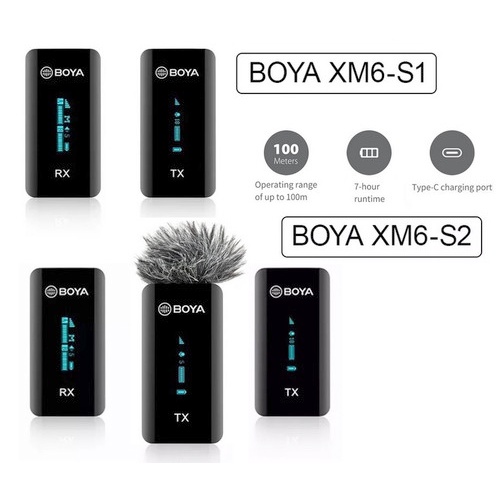 ภาพสินค้าสินค้าพร้อมส่งBoya BY-XM6- S1,S2 Wireless Microphone 2.4GHz Ultra-compact จากร้าน sriracha99 บน Shopee ภาพที่ 6