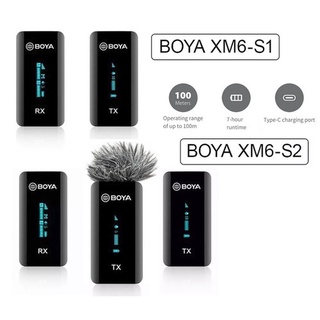 ภาพขนาดย่อของภาพหน้าปกสินค้าสินค้าพร้อมส่งBoya BY-XM6- S1,S2 Wireless Microphone 2.4GHz Ultra-compact จากร้าน sriracha99 บน Shopee ภาพที่ 6