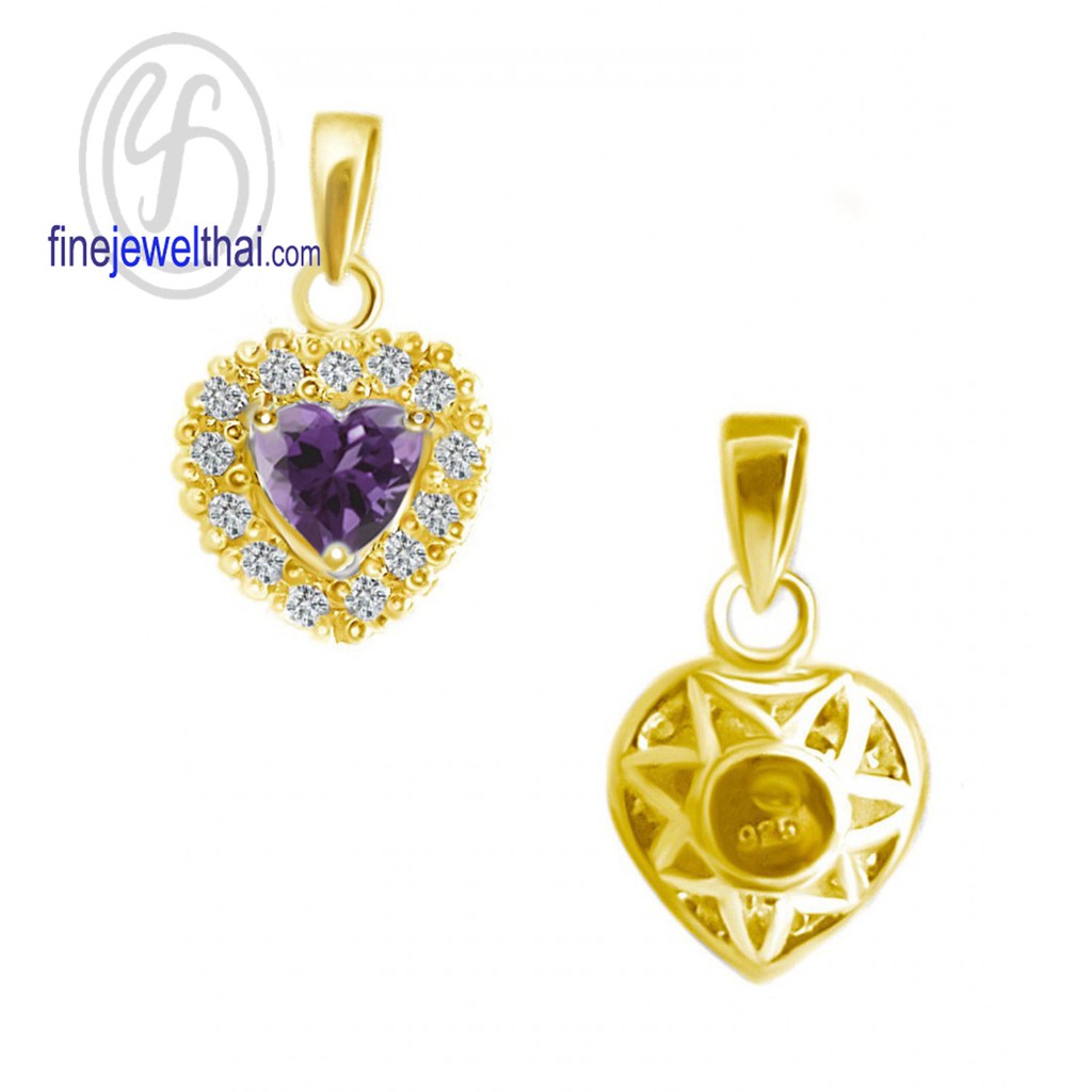 finejewelthai-จี้อะเมทิสต์-จี้พลอย-พลอยประจำเดือนเกิด-amethyst-silver-pendant-birthstone-p1082amt00-ราคาต่อชิ้น